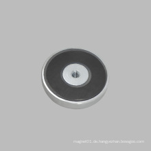 Thread Hole Pot Magnet Ferrite Runde Base Magnete